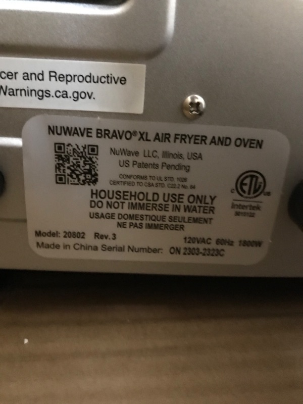 Photo 4 of 
Nuwave Bravo Air Fryer