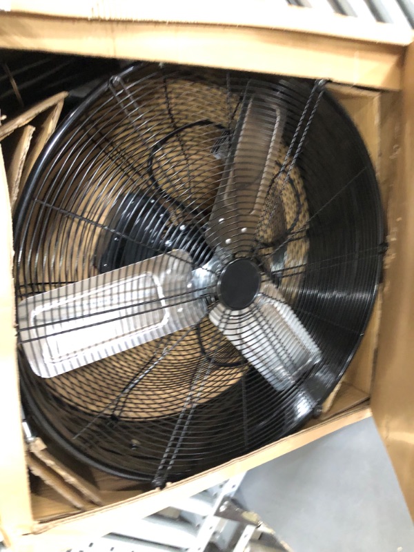 Photo 3 of WARMLREC Industrial Fan 24 Inch Heavy Duty Drum 3 Speed 8800 CFM Air Circulation High Velocity Fan For Warehouse, Workshop, Factory, Commercial, Residential and Greenhouse Black