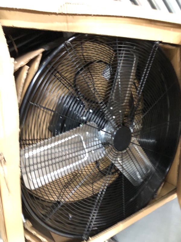 Photo 2 of WARMLREC Industrial Fan 24 Inch Heavy Duty Drum 3 Speed 8800 CFM Air Circulation High Velocity Fan For Warehouse, Workshop, Factory, Commercial, Residential and Greenhouse Black