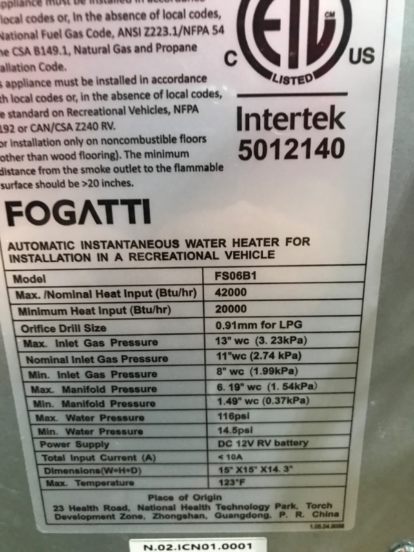 Photo 3 of ***DAMAGED*** RecPro RV Tankless Water Heater | On Demand Hot Water Heater | Gas Water Heater | Remote Control Included (White)