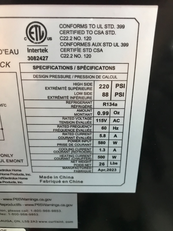 Photo 4 of ***POWERS ON*** Frigidaire EFWC498 - Top Loading Cooler Dispenser -Hot & Cold Water - Child Safety Lock - Innovative Slim & Sleek Design, Holds 3 or 5 Gallon Bottles - Black Black TOP-LOAD Cooler