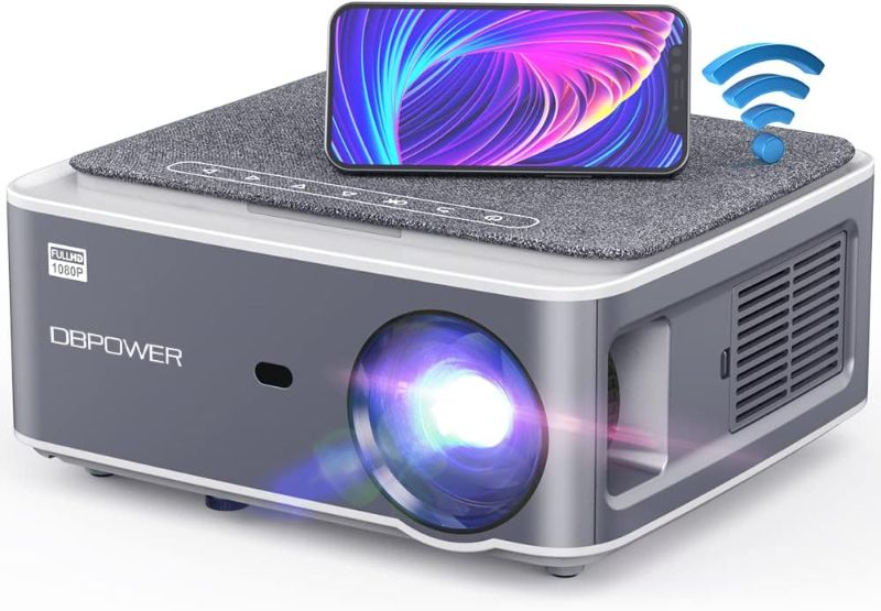 Photo 1 of DBPOWER Native 1080P 5G 4K WiFi Projector, Upgrade 20000L 500 ANSI FHD Outdoor Movie Projector, Support 4P+4D Keystone/Zoom/PPT, 300" Portable Mini Video Projector Compatible w/Phone/Laptop/DVD/PC/TV
