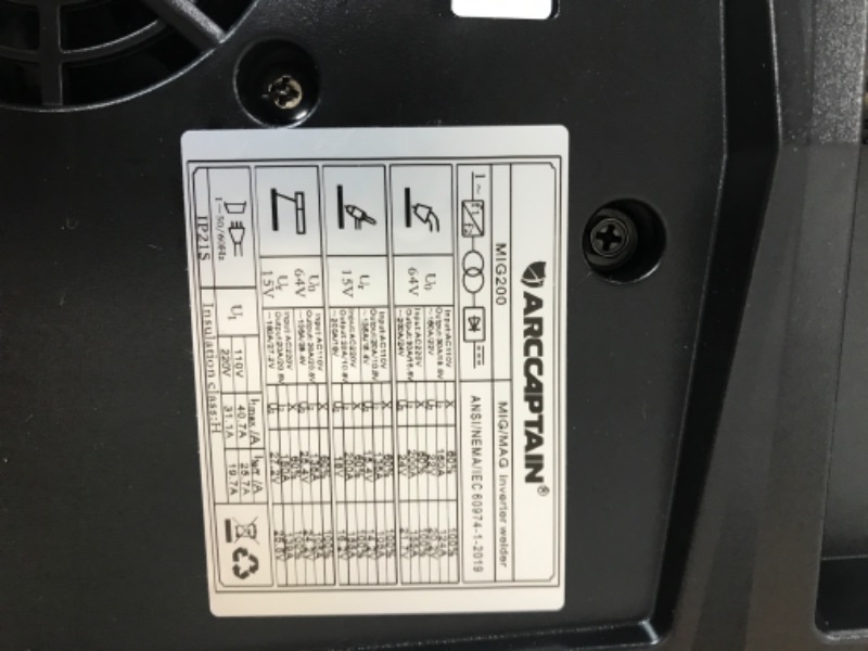 Photo 3 of ARCCAPTAIN Stick Welder, [Large LED Display] 200A ARC/Lift TIG Welding Machine with Synergic Control, IGBT Inverter 110V/220V Portable MMA Welder Machine with Hot Start, Arc force and Anti-Stick
