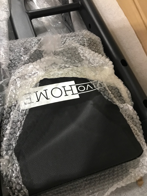 Photo 1 of VIVOHOME Height Adjustable Multi-Function Power Tower with Backrest Workout Dip Station Pull Up Bar Stand Fitness Strength Training Exercise Equipment for Home Gym 330LBS Black