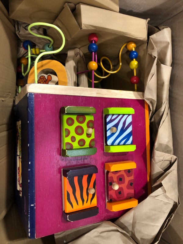 Photo 1 of B. Zany Zoo Wooden Activity Cube for Children Ages 1 to 3