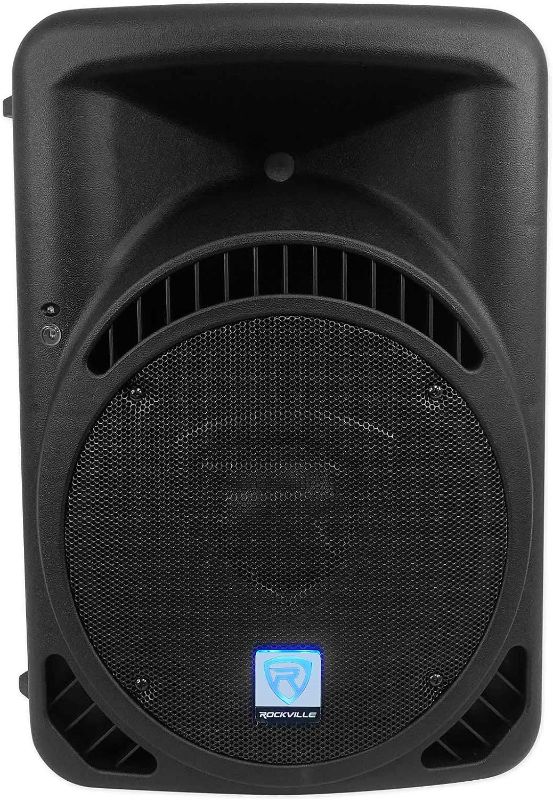 Photo 1 of **MISSING CORD, NON-FUNCTIONAL** Rockville RPG12BT V2 12" Powered 800W DJ PA Speaker Bluetooth/Wireless/Remote/EQ,Black
