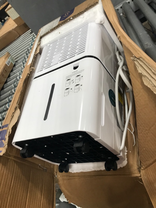 Photo 4 of 1500 Sq. Ft Dehumidifier for Large Room and Basements, HUMILABS 22 Pints Dehumidifiers with Auto or Manual Drainage, 0.528 Gallon Water Tank with Drain Hose, Intelligent Humidity Control, Auto Defrost, Dry Clothes, 24HR Timer 1500 sq.ft