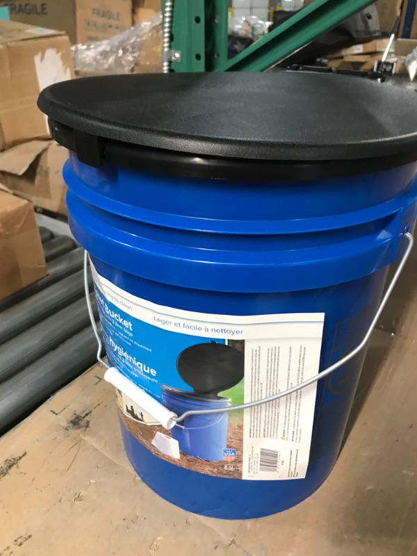 Photo 2 of Camco Portable Toilet with Seat and Cover, 5 Gallons, Blue (41549)