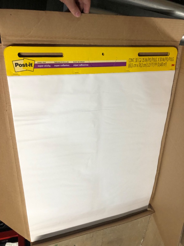 Photo 2 of Post-it Super Sticky Easel Pad, 25 in x 30 in, White, 30 Sheets/Pad, 2 Pad/Pack, Large White Premium Self Stick Flip Chart Paper