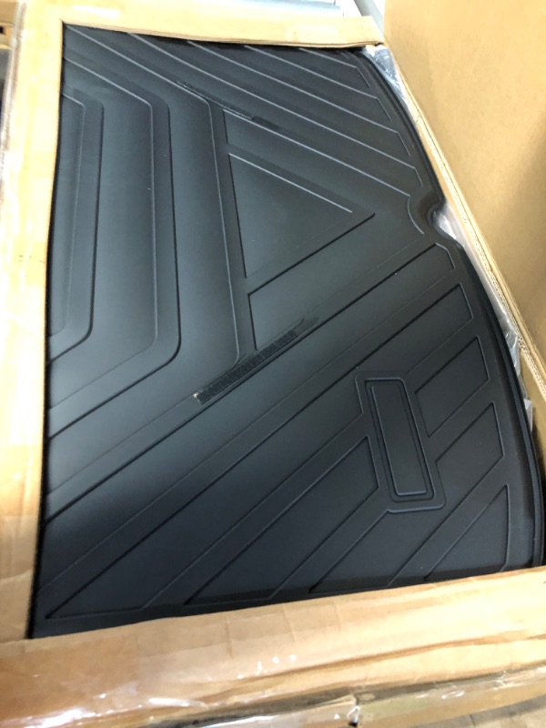 Photo 2 of powoq Fit Tesla Model Y Trunk Mat Cargo Mat Cargo Liner Trunk Liner for 2020 2021 2022 2023 Tesla Model Y 5-Seater Accessories