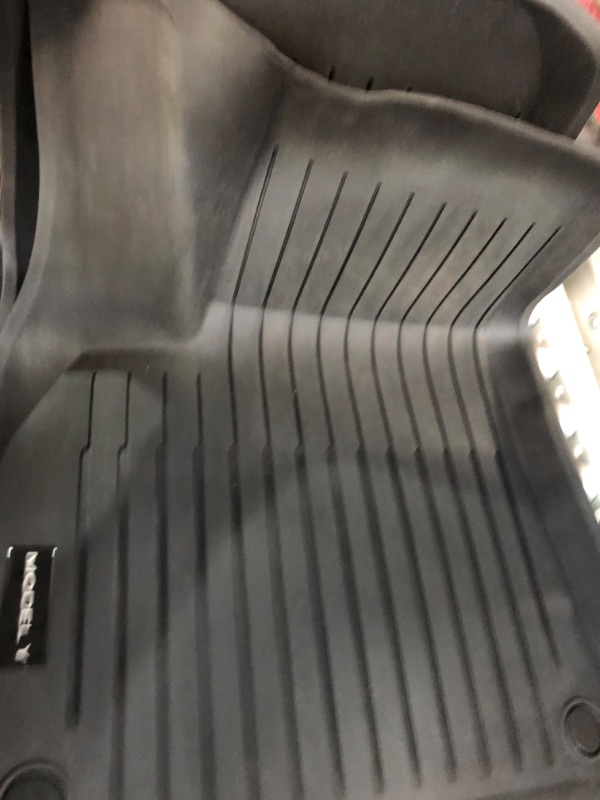 Photo 3 of Topfit for Tesla Model Y Floor Mats PU Leather Trunk Mats Cargo Liner Custom and Boot Seat Back Mats for Tesla Model Y 