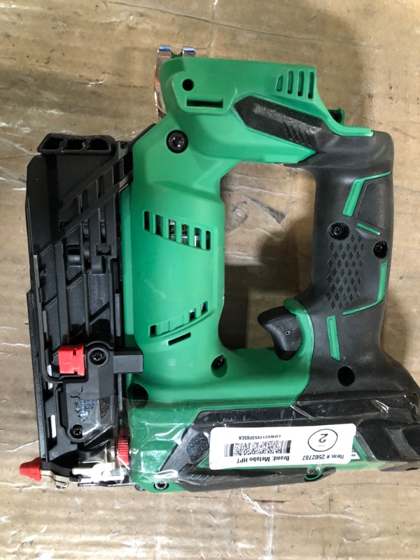 Photo 2 of **PARTS ONLY, NON-FUNCTIONAL** Metabo HPT 18V Cordless Pin Nailer, Tool Only - **No Battery**, 5/8-Inch up to 1-3/8-Inch Pin Nails, 23-Gauge, Holds 120 Nails