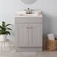 Photo 1 of **damaged**Project Source 24-in Gray Single Sink Bathroom Vanity with White Cultured Marble Top
