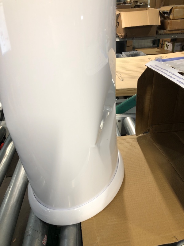 Photo 4 of **damaged**Ubbi Steel Odor Locking, Diaper Pail, White