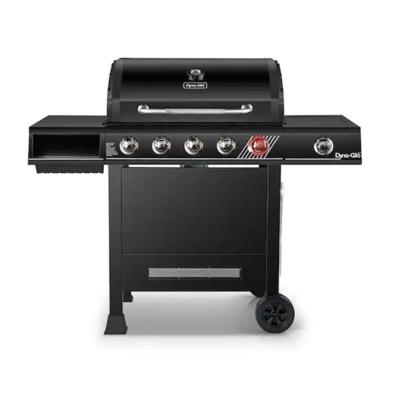 Photo 1 of **Damaged**Dyna-Glo 5-Burner Propane Gas Grill in Matte Black with TriVantage Multifunctional Cooking System