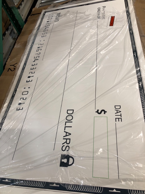 Photo 2 of *USED* JJ Home Goods Dry Erase Giant Check [48" x 24"] Oversized Fake Check