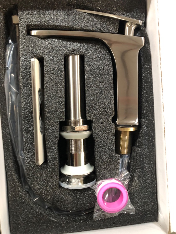 Photo 1 of *USED* 
Brushed Nickel Bathroom Faucet?Yundoom Waterfall Bathroom Faucet With Pop Up Drain