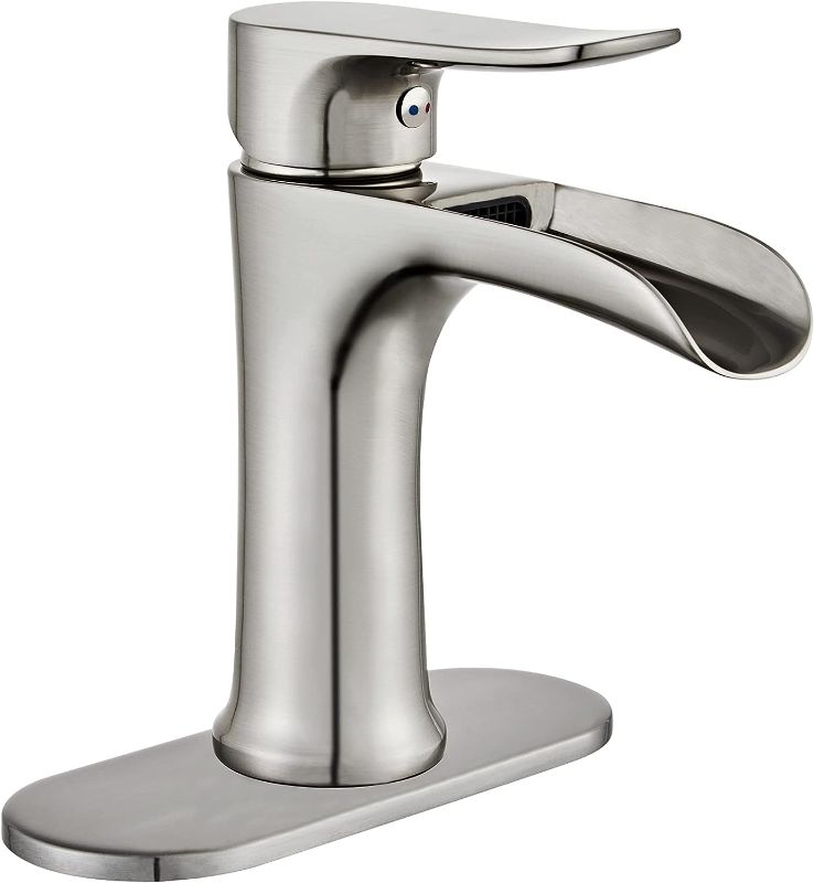 Photo 1 of 
Yundoom Brushed Nickel Bathroom Faucet,Bathroom Sink Faucet