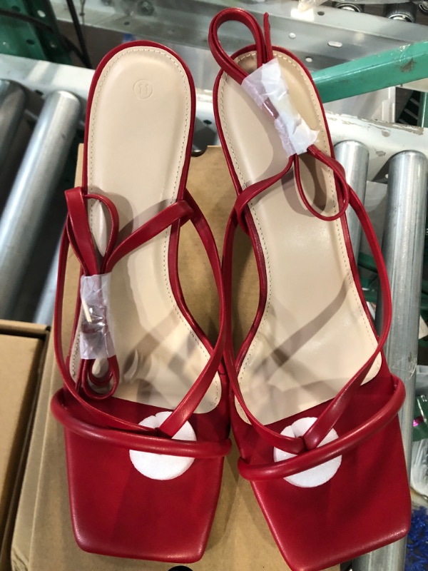 Photo 1 of Size 6 1/2 PiePieBuy Women's Lace Up Heeled Sandals Square Flip Flop High Heels