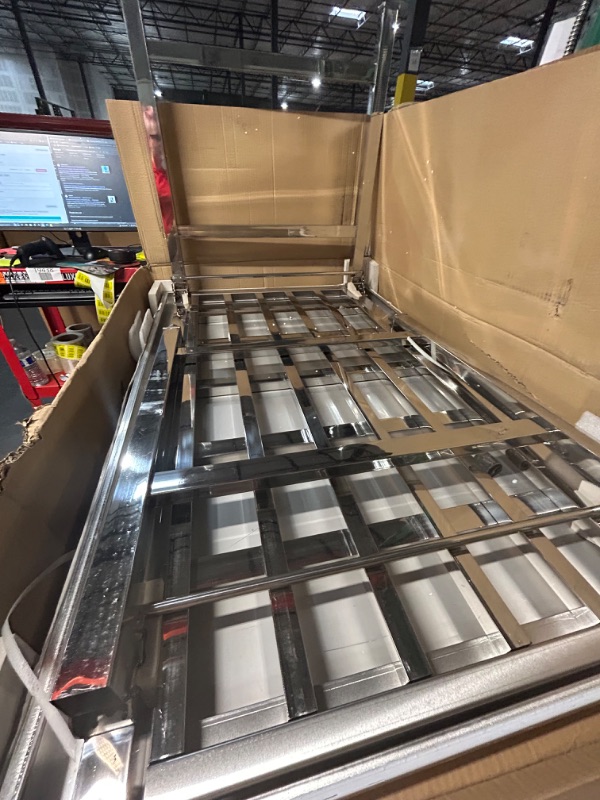 Photo 1 of **PARTS  ONLY**
Stainless Steel Prep Table 48 x 24 Inch, NSF Commercial Heavy Duty Stainless Steel Folding Work Table with Undershell