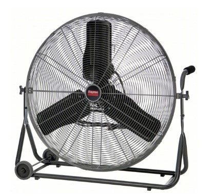 Photo 1 of **USED** DAYTON Mobile Floor Fan: 30 in Blade Dia, 3 Speeds, 5050/5750/6200 cfm, Non-Oscillating, 36 in Ht