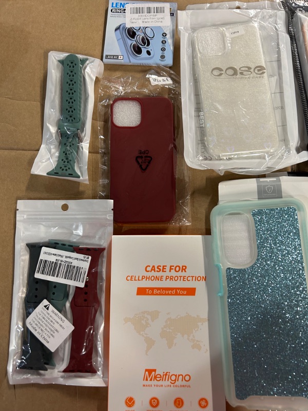 Photo 1 of **NON-REFUNDABLE, MISCELLANEOUS PHONE CASE/PROTECTER/ WATCH BANDS BUNDLE**