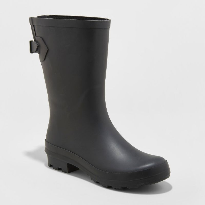 Photo 1 of *USED* Women's Vicki Wide Width Rubber Rain Boots - a New Day Black 12W