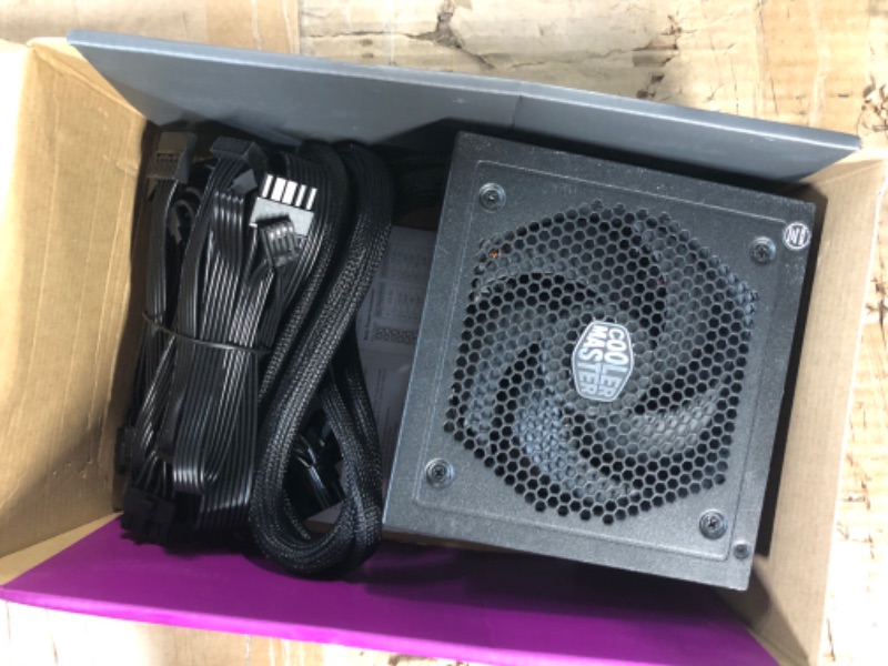 Photo 2 of Cooler Master MWE White 650 80+ White 650W PSU with HDB Silent 120mm Fan, Single +12V Rail, Flat Black Cables