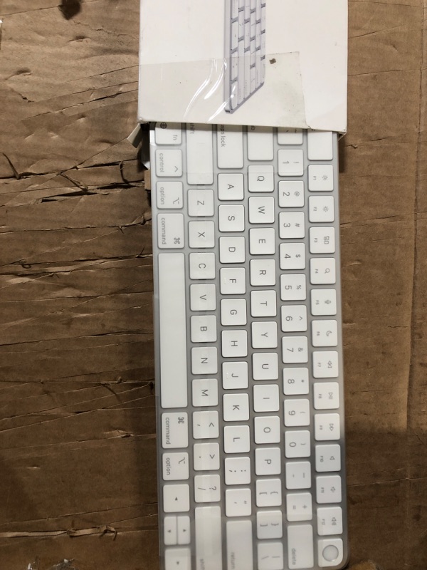 Photo 3 of Apple Magic Keyboard with Touch ID for Mac Computers Silicon (Wireless, Rechargable) - US English - White Keys US English White