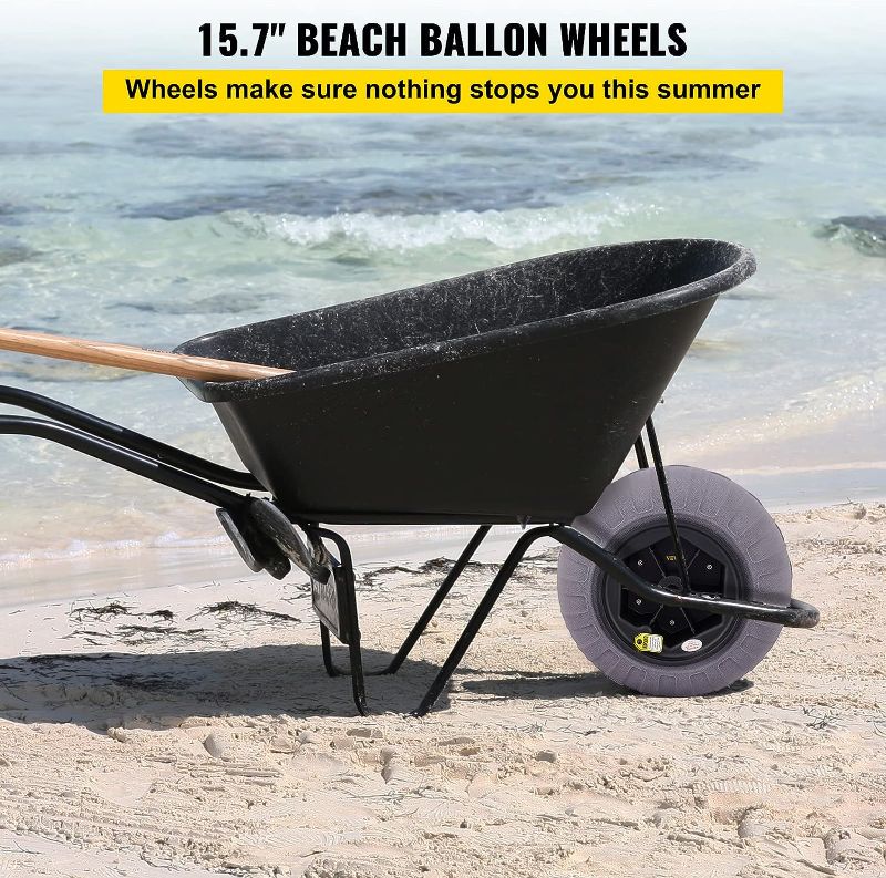 Photo 1 of *USED* EVOR Beach Balloon Wheels, 13" Replacement Sand Tires, TPU Cart Tires for Kayak Dolly, Canoe Cart and Buggy w/Free Air Pump, 2-Pack