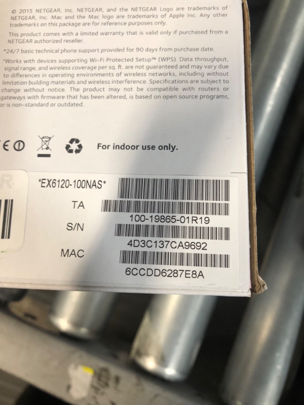 Photo 3 of NETGEAR Wi-Fi Range Extender EX6120 - Coverage Up to 1500 Sq Ft and 25 Devices with AC1200 Dual Band Wireless Signal Booster & Repeater (Up to 1200Mbps Speed), and Compact Wall Plug Design, White