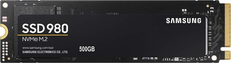 Photo 1 of AMSUNG 980 SSD 500GB PCle 3.0x4, NVMe M.2 2280, Internal Solid State Drive, Storage for PC, Laptops, Gaming and More, HMB Technology, Intelligent Turbowrite, Speeds up-to 3,500MB/s, MZ-V8V500B/AM