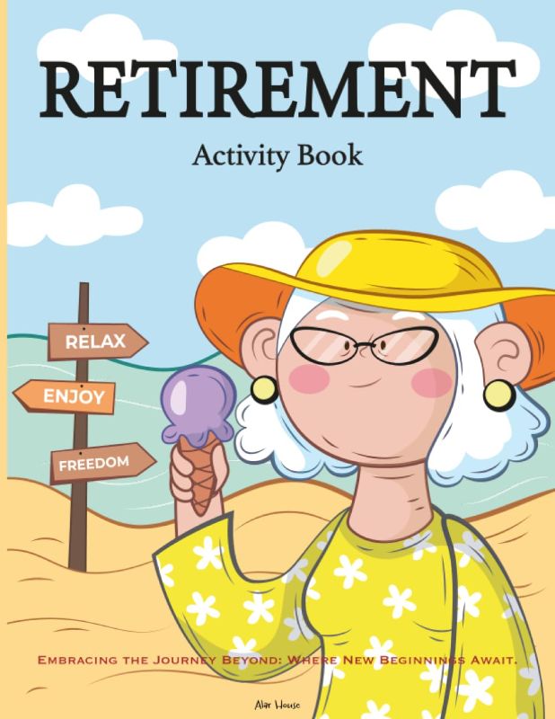 Photo 1 of *2 PACK* Retirement Gifts For Women: Puzzles, Coloring, Word Search, Mazes, and More for Your Inspired Retirement Journey: Retirement Activity Book Paperback – Large Print