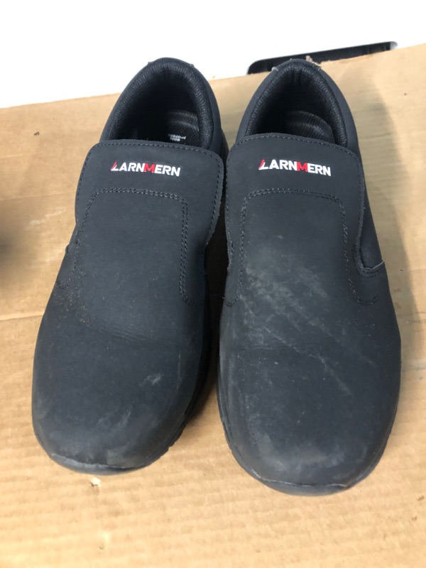 Photo 1 of *USED* Larnmern Men's Work Shoes - Oil, Waterpoof & Slip Resistant Shoes,Comfortable Silp on Chef Shoes,Food Service, SIZE 8.5