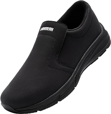Photo 1 of *USED* Larnmern Men's Work Shoes - Oil, Waterpoof & Slip Resistant Shoes,Comfortable Silp on Chef Shoes,Food Service, SIZE 8.5