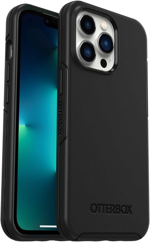 Photo 1 of *USED* OtterBox iPhone 13 Pro (ONLY) Symmetry Series Case - BLACK, ultra-sleek, wireless charging compatible, raised edges protect camera & screen