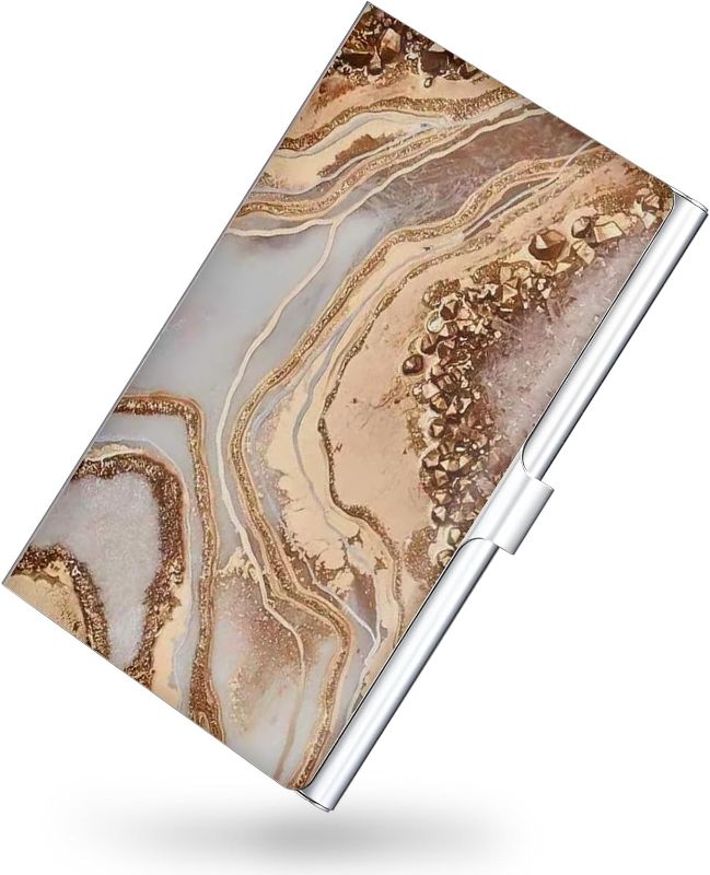 Photo 1 of *3 PACK* iviers Business Card Holder, Golden Marble