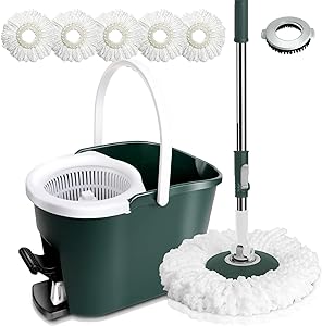 Photo 1 of ***READ NOTES***Midyb Spin Mop and Buckets Sets, 360 Spinning Floor Cleaning System Spin  container only 