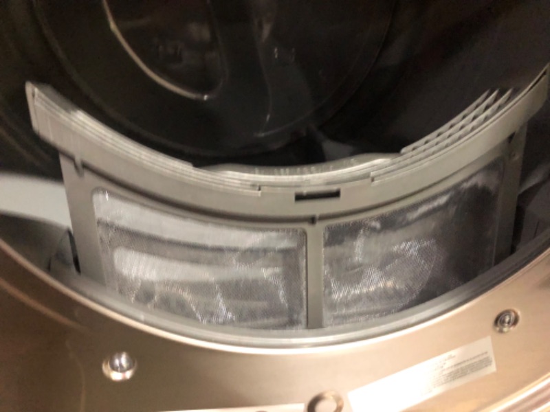 Photo 7 of **USED** MINOR DAMAGE UNABLE TO TEST  SAMSUNG 7.5 cu. ft. Smart Electric Dryer with Steam Sanitize+ in Champagne