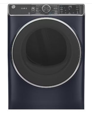 Photo 1 of GE 7.8-cu ft Stackable Steam Cycle Smart Electric Dryer (Sapphire Blue)