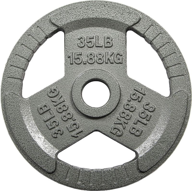 Photo 1 of **MINOR DAMAGE**
HulkFit 1" & 2" Enamel Coated Cast Iron Weight Plates for Barbells 35 POUNDS