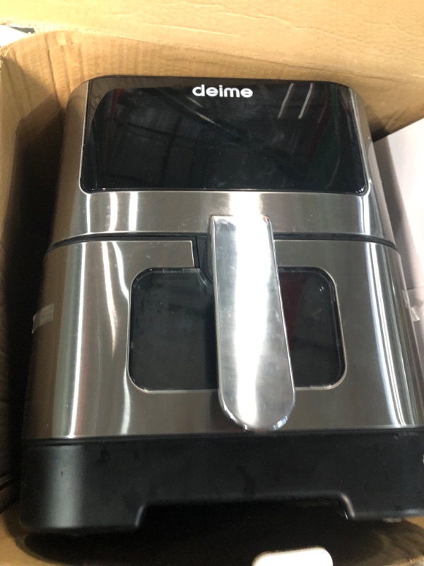 Photo 2 of **PARTS ONLY, NON-FUNCTIONAL** Air Fryer 6.2 QT Oilless AirFryer 1500W Electric  Silver-s