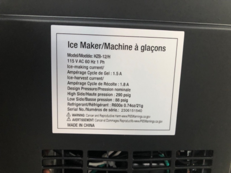 Photo 1 of Simple Deluxe Ice Maker Machine for Countertop, 9 Ice Cubes Ready in 6 Mins, 26lbs Ice/24Hrs, Portable Ice Machine with Scoop & Basket, Self-Clean, for Home Kitchen Office Bar Party, Black (HZB-12/H)