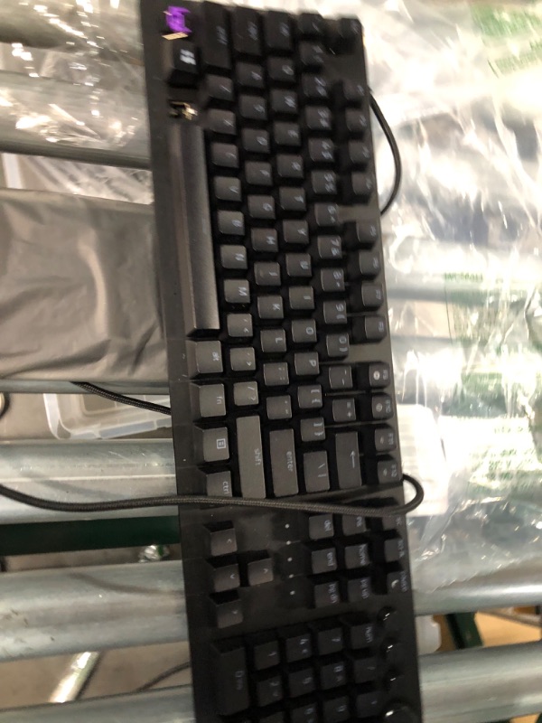 Photo 1 of Razer Huntsman V2 Optical Gaming Keyboard: Fastest Clicky Optical Switches w/Quick Keystrokes & 8000Hz Polling Rate - Doubleshot PBT Keycaps - Dedicated Media Keys & Dial - Ergonomic Wrist Rest Classic Black Keyboard Huntsman V2 Clicky Optical Switches