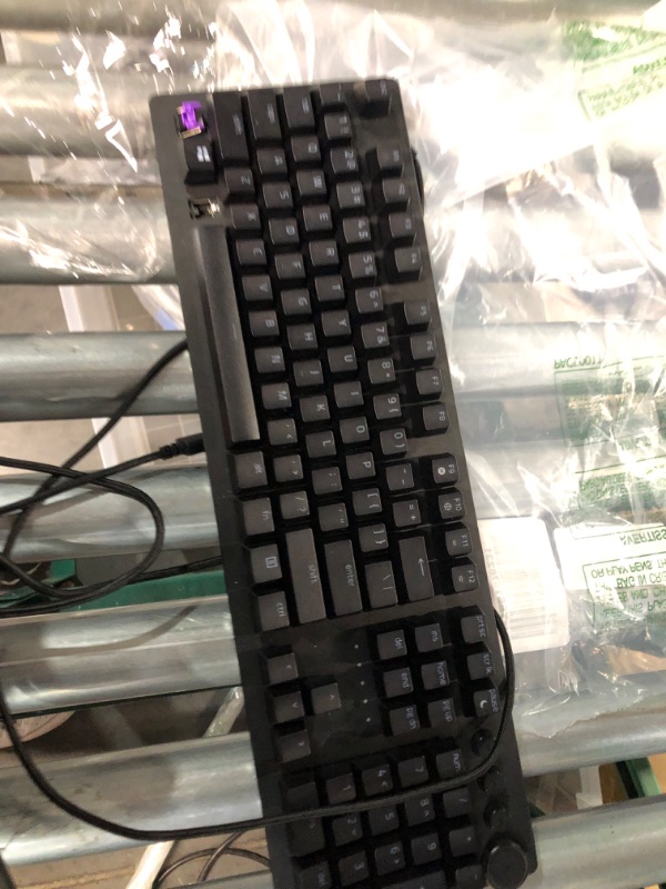 Photo 3 of Razer Huntsman V2 Optical Gaming Keyboard: Fastest Clicky Optical Switches w/Quick Keystrokes & 8000Hz Polling Rate - Doubleshot PBT Keycaps - Dedicated Media Keys & Dial - Ergonomic Wrist Rest Classic Black Keyboard Huntsman V2 Clicky Optical Switches