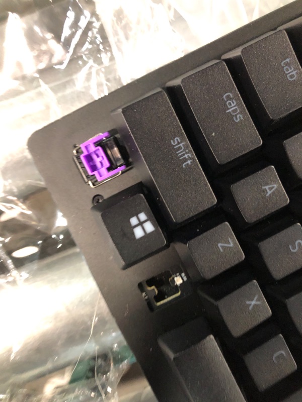 Photo 2 of Razer Huntsman V2 Optical Gaming Keyboard: Fastest Clicky Optical Switches w/Quick Keystrokes & 8000Hz Polling Rate - Doubleshot PBT Keycaps - Dedicated Media Keys & Dial - Ergonomic Wrist Rest Classic Black Keyboard Huntsman V2 Clicky Optical Switches