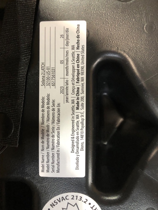 Photo 4 of Diono Solana 2 XL 2022, Dual Latch Connectors, Lightweight Backless Belt-Positioning Booster Car Seat, 8 Years 1 Booster Seat, Black NEW! LATCH Connect Single Black