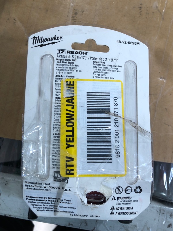 Photo 1 of * used * signs of tear and wear *
25' Milwaukee Magnetic Wide Blade Tape Measure