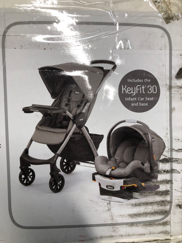 Photo 2 of Chicco Mini Bravo Plus Travel System - Slate | Grey Mini Bravo Plus Slate