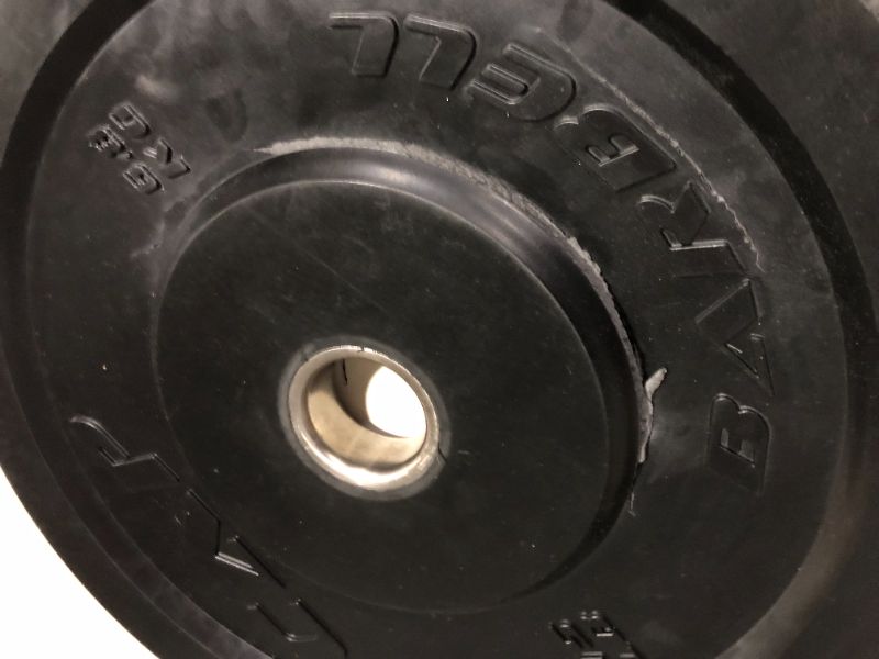 Photo 7 of ***ONE OF THE PLATES HAS MAJOR DAMAGE - SEE PICTURES***
CAP Barbell Premium Bumper Plate Set 15 lb Pair Set